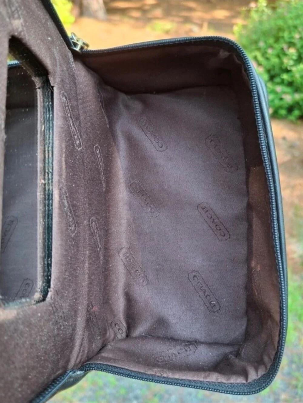 Vintage 90's Coach Black Glove-Tanned Leather Chubby Case #6925